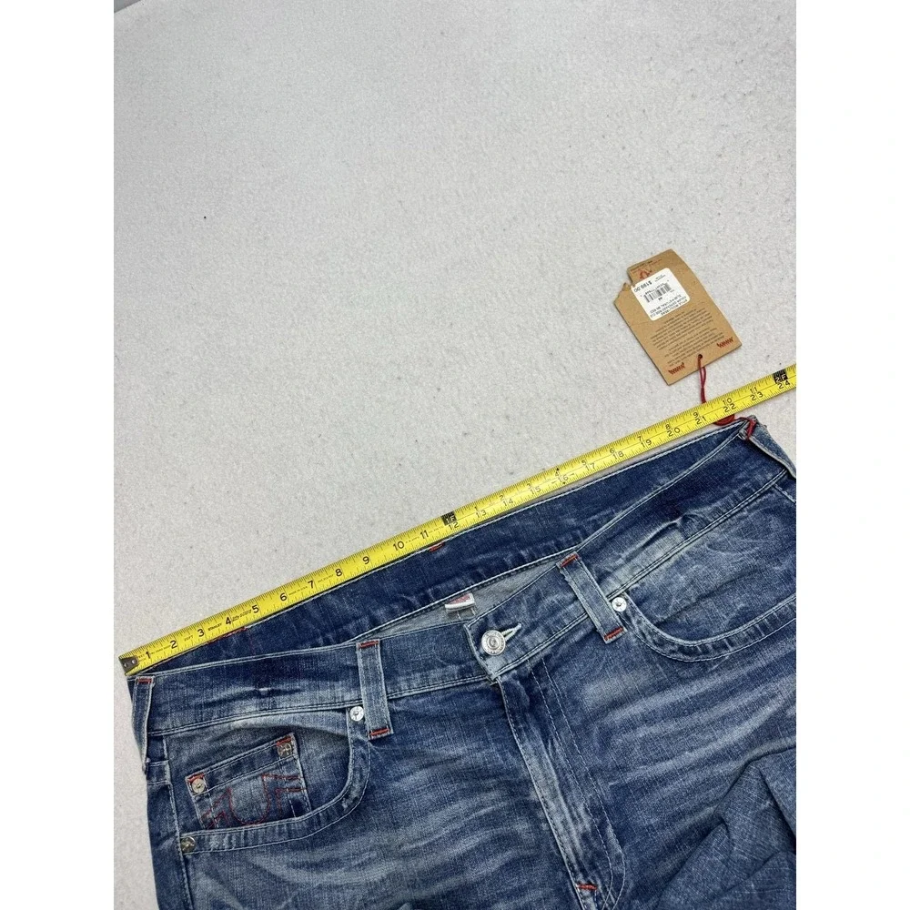 True Religion Section Jeans Mens 44x34 Blue Stretch Straight Denim NWT MSRP$199